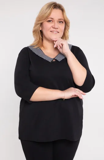 Juoda blizganti palaidinė