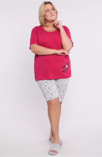 Mėlyna gėlėta pižama